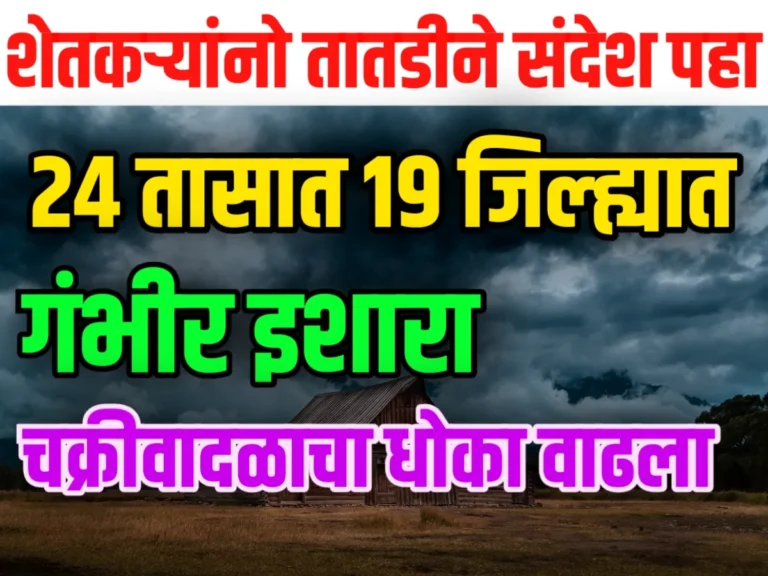 IMD : 7 जून रोजी 24 तासात तब्बल 19 जिल्ह्यात गंभीर इशारा