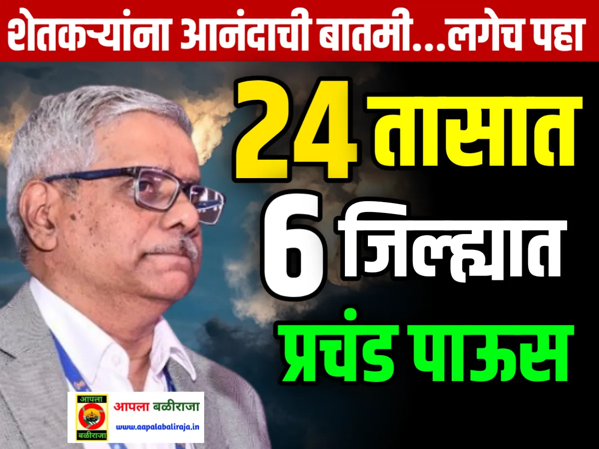 IMD : सावधान ! 24 तासात 6 जिल्ह्यात मुसळधार पाऊस | Monsoon 2023