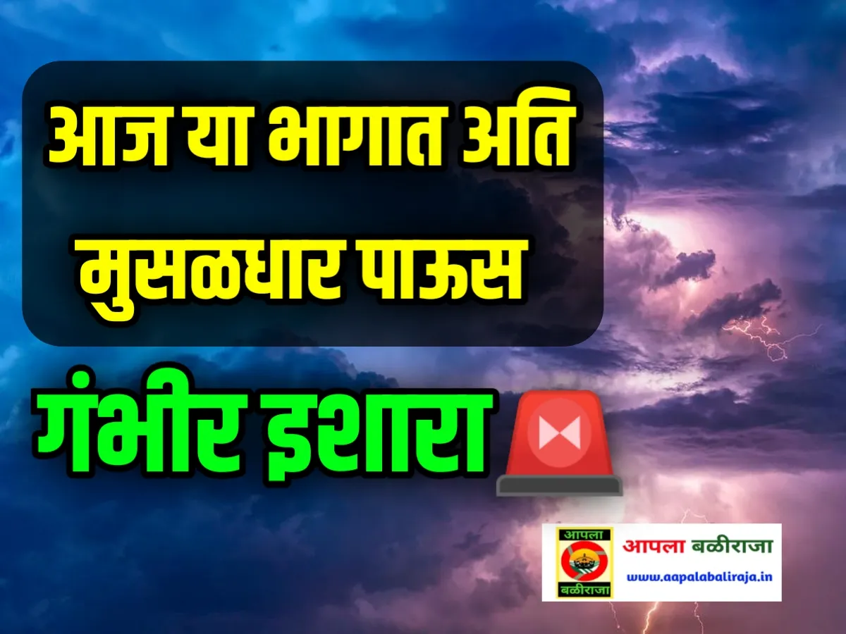 Monsoon Update : हवामान खात्याने या भागाला दिला गंभीर इशारा