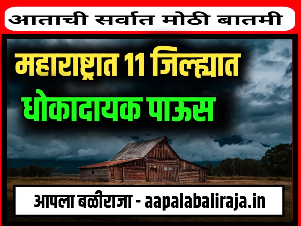 Weather News Today : महाराष्ट्रातील 11 जिल्ह्यात रेड अलर्ट जारी