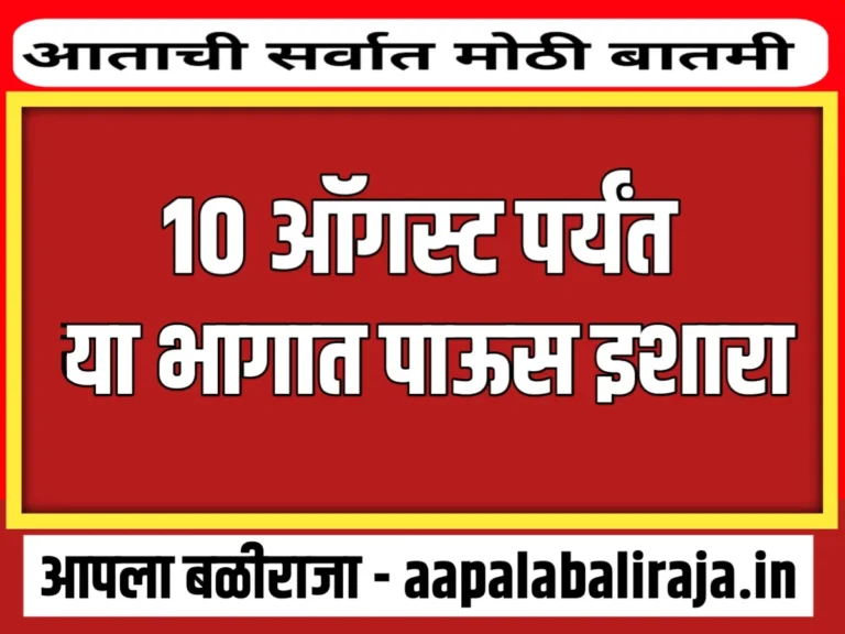 IMD : उद्याचे हवामान अंदाज | 10 ऑगस्ट पर्यंत पावसाचा इशारा