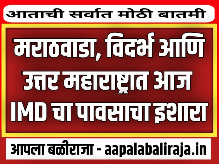 Maharashtra Rain : आज हवामान खात्याचा जोरदार पावसाचा इशारा