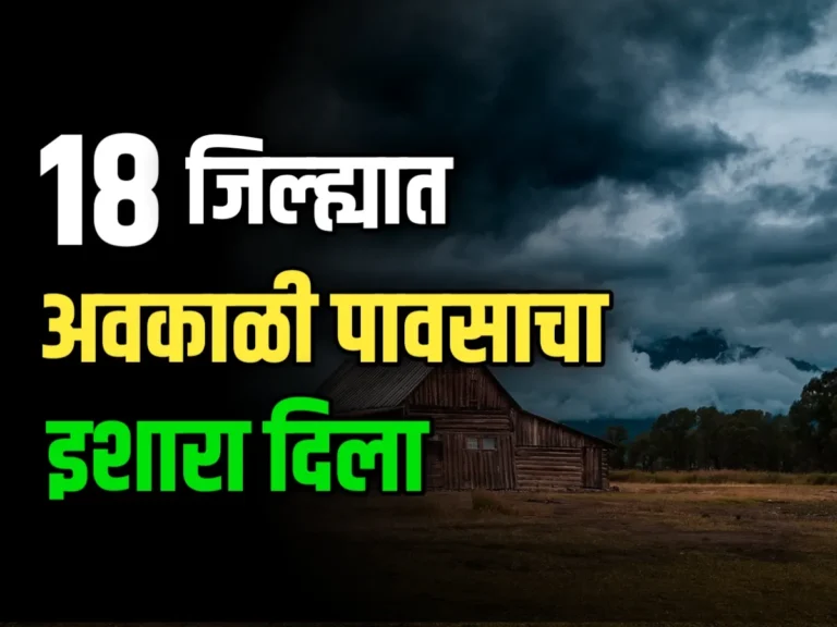 Rain Update : 18 जिल्ह्यात वादळी वाऱ्यासह अतिवृवादळीष्टीचा इशारा