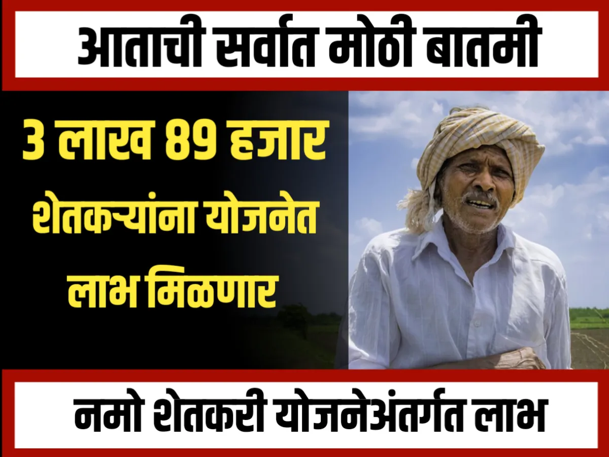 Namo Shetkari Yojana : 3 लाख 89 हजार शेतकऱ्यांना नमो शेतकरी योजनेत लाभ