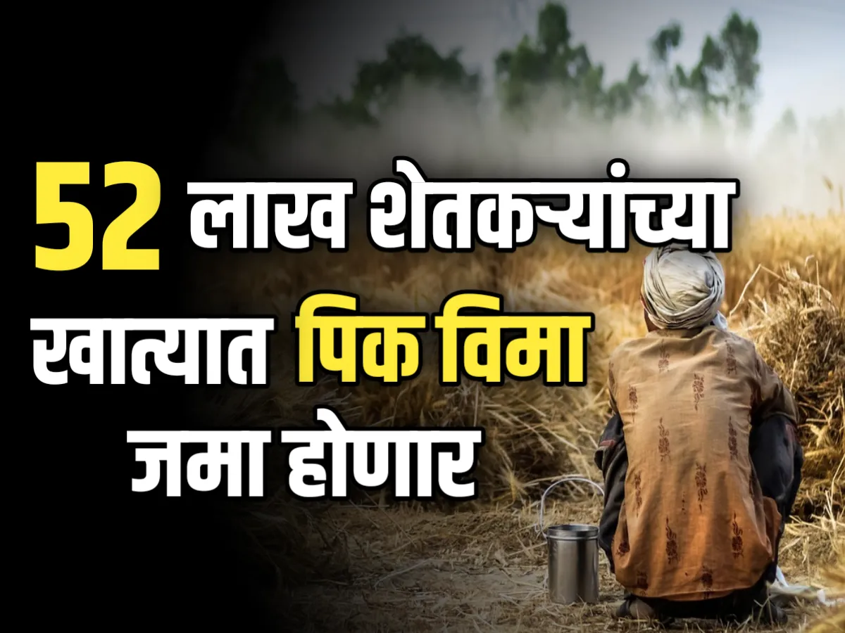 Crop insurance : 52 लाख शेतकऱ्यांना पिक विमा मंजूर