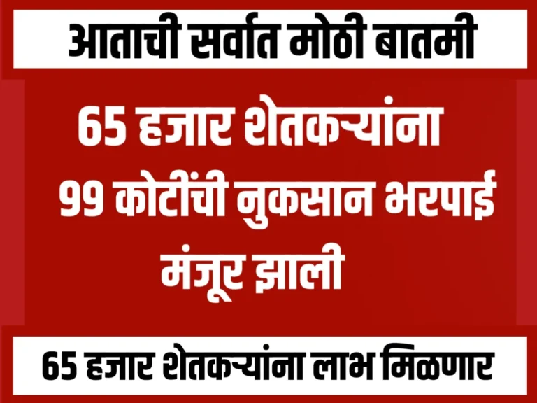 Crop Insurance या जिल्ह्यातील शेतकऱ्यांना 99 कोटींची मदत