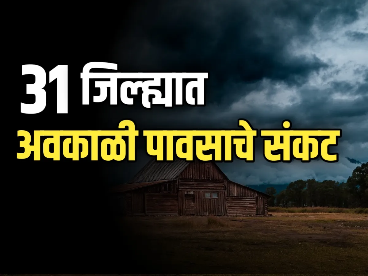 India Meteorological Department : 31 जिल्ह्यात अवकाळी पावसाचे संकट