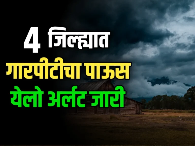 Maharashtra Rain : उद्यापासून राज्यातील 4 जिल्ह्यात गारपीटीचा इशारा