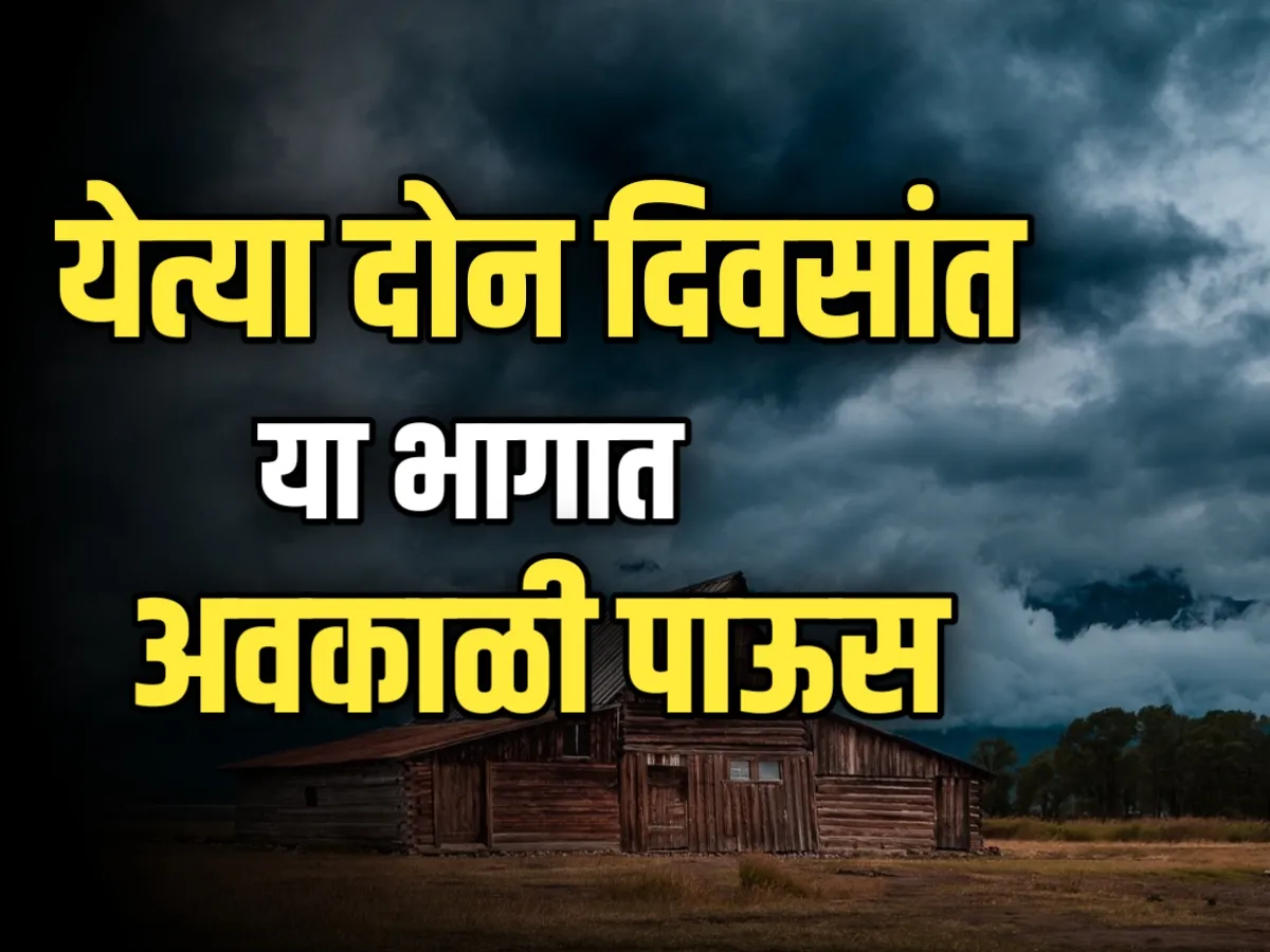 Weather Update : पुढील 2 दिवस या भागात भंयकर अवकाळी पावसाची शक्यता