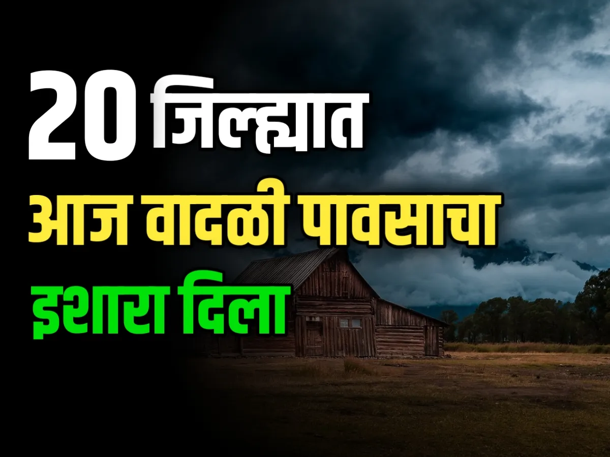 IMD : आज 20 जिल्ह्यात वीजासह पावसाचा अंदाज