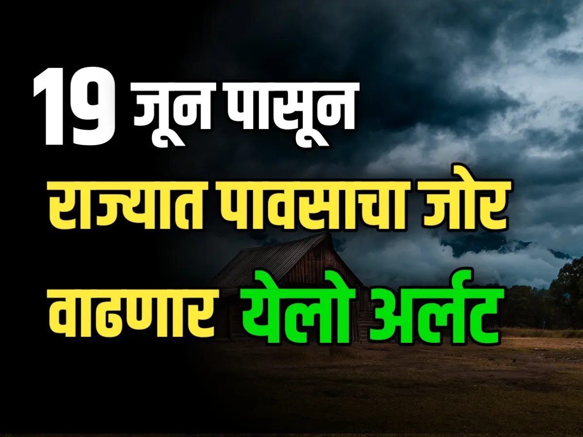 Weekly Weather : 19 जून पासून राज्यात पावसाचा जोर वाढणार