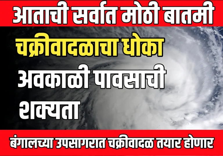 india meteorological department : उद्याचे हवामान अंदाज | बंगालच्या उपसागरात चक्रवादळ तयार होणार