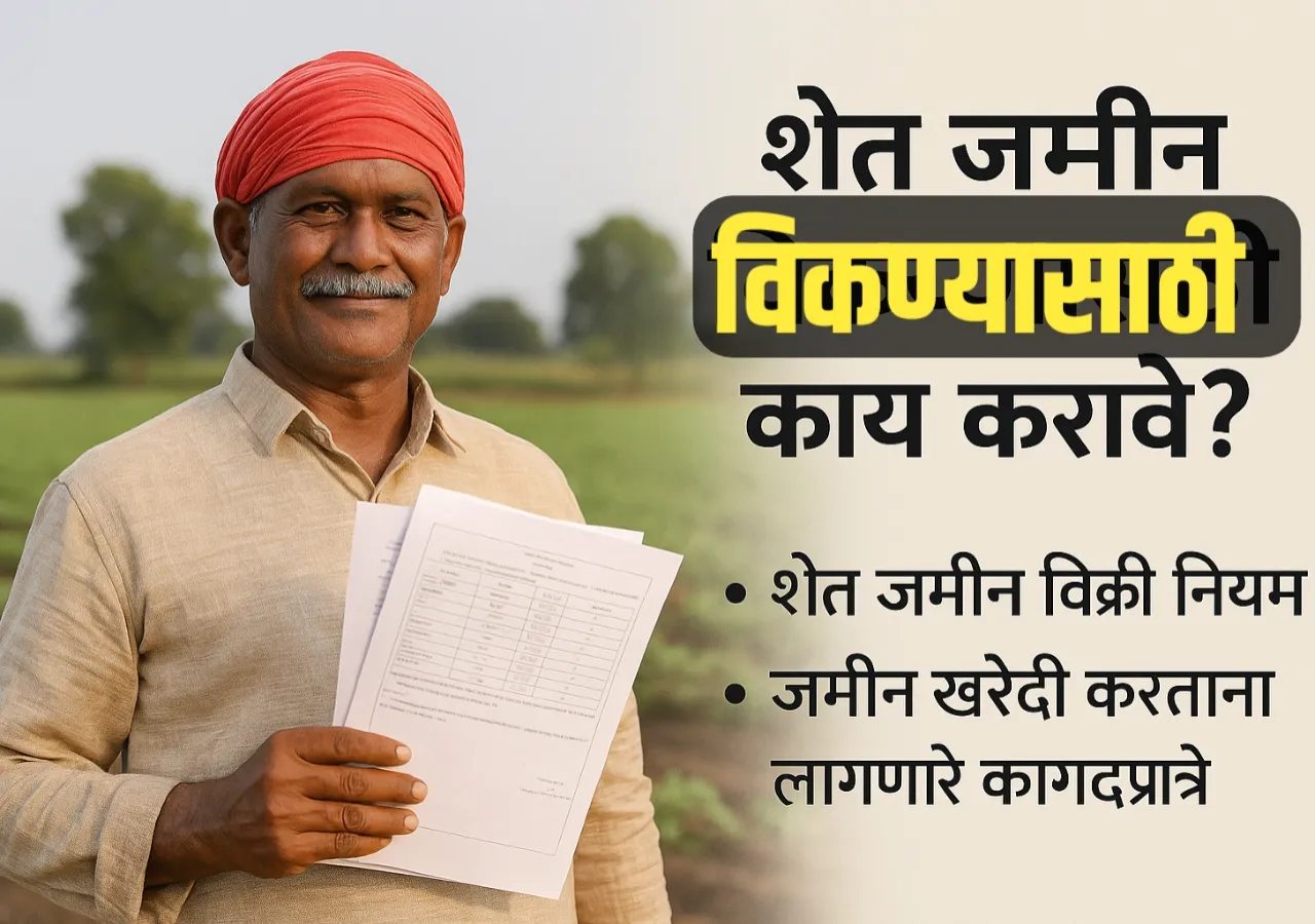 शेत जमीन विकण्यासाठी काय करावे? – Land Purchase Rules सविस्तर मार्गदर्शक