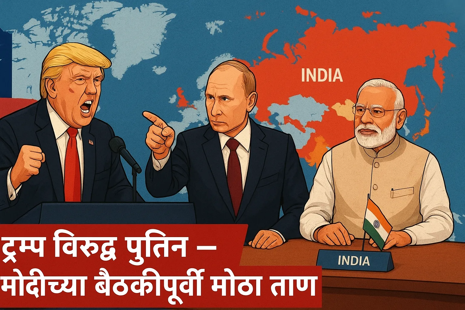 डोनाल्ड ट्रम्प यांचा थयथयाट, पुतिन यांचा थेट इशारा, मोदींच्या बैठकीपूर्वीच धक्का