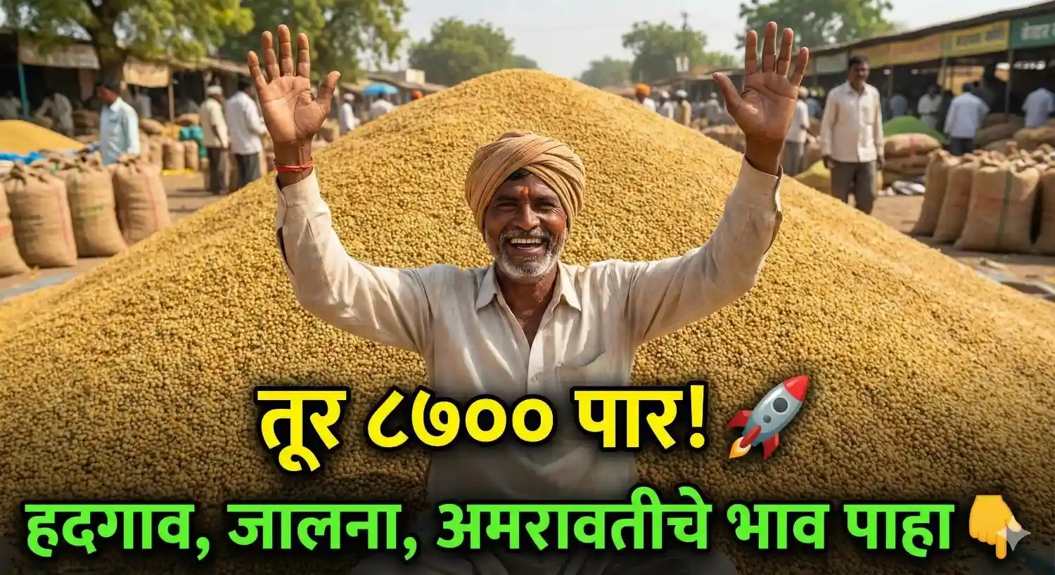 MSAMB Tur Bajar Bhav: तूर ८७०० च्या घरात! पाहा आजचे ताजे बाजार भाव